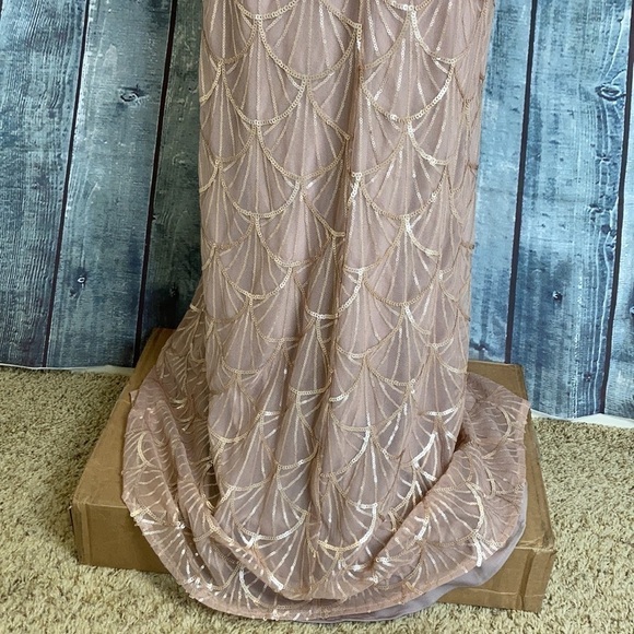 Sorella Vita NWT #9018 Bridesmaid or Mother of Bride Dress Sz 10 Sequins Holiday - Picture 5 of 16